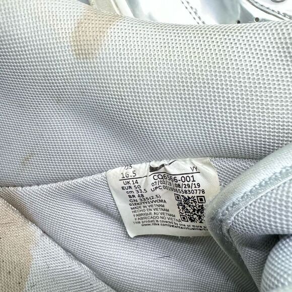 Nike Mens Silver Air Force 1 SP Liquid Metal Metallic Chrome Athletic Sneaker Sh - Picture 11 of 11